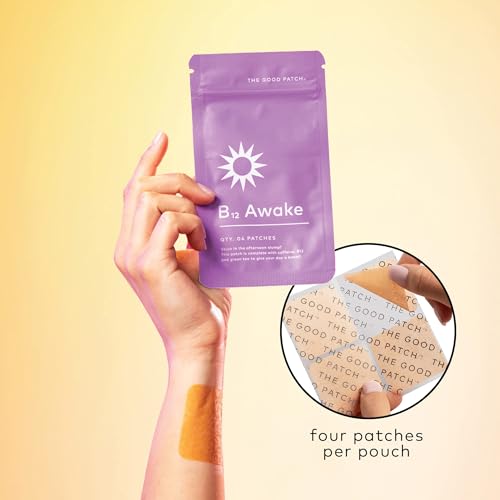 The Good Patch B12 Awake Patch - Energy Boosting, Natural Ingredients, 8 Patches