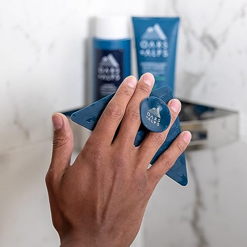 Oars + Alps Body Scrubber - Gently Exfoliates, Silver Cleansing, Non-Slip Handle - 1 Count