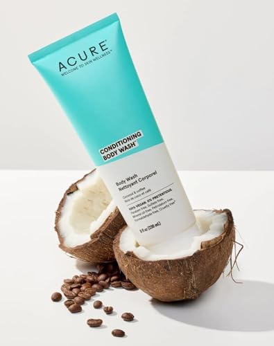 Acure Body Wash - Nourishing with Argan & Coffee Seed Oils, Hydrating Coconut Water - 8 oz
