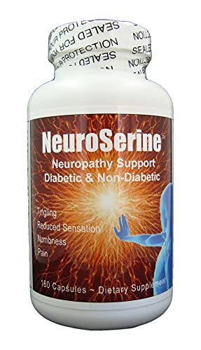 NeuroSerine Nerve Support - All Natural Relief for Numbness & Aches, 180 Vegan Capsules