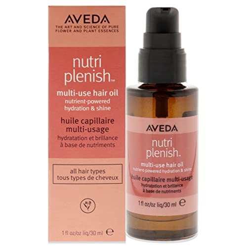 Aveda Nutriplenish Multi-Use Hair Oil - Nutrient-Powered Hydration & Shine for All Hair Types - 1 oz