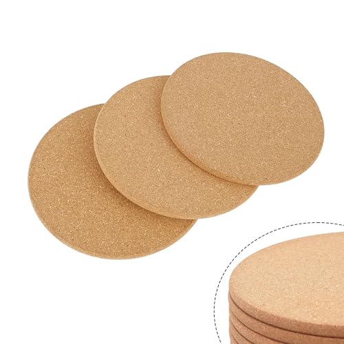 Rarapop Cork Trivets - Heat-Resistant, Durable & Hypoallergenic Mat for Hot Pots - 7.5 Inch, 3 Pack