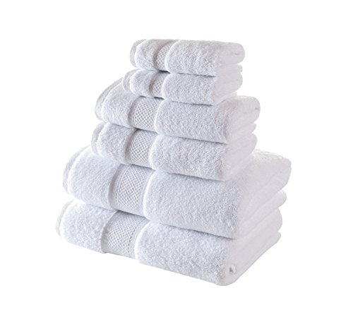 BAGNO MILANO Turkish Towel Set - Ultra-Soft, Plush & Absorbent, Non-GMO 100% Cotton - 6 Pcs