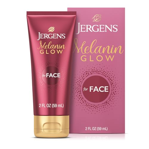 Jergens Melanin Glow Luminizer - Dewy Radiance, Hyaluronic Acid, Dermatologist-Tested - 2oz