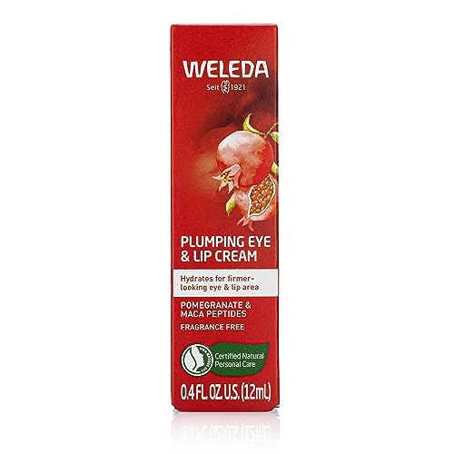 Weleda Plumping Eye & Lip Cream - Hydrates, Reduces Puffiness, Natural Ingredients - 0.5oz