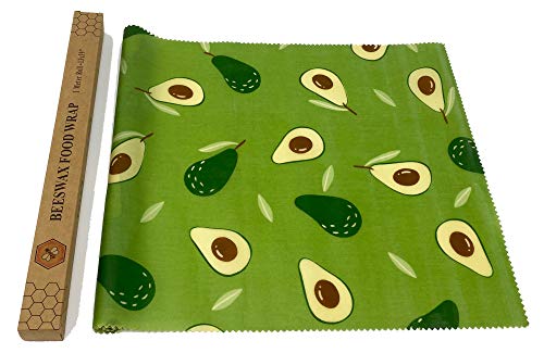 UGOS Organic Beeswax Food Wrap Roll - Keeps Food Fresh, Compostable & Non-Toxic - 1m x 13"