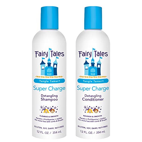 Fairy Tales Kids Shampoo & Body Wash - Moisturizing, Anti-Frizz, Paraben & Sulfate Free - 12oz Each