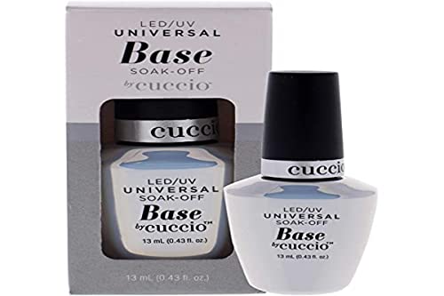 Cuccio Pro Soak Off Base - Strong, Chip-Resistant Formula, Glossy Finish - 0.43 Oz Nail Polish