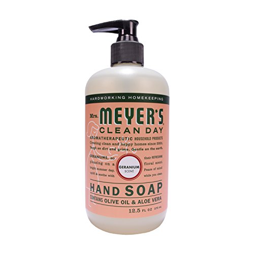 Mrs. Meyer's Essential Oil Hand Soap - Phthalate & Paraben Free, Geranium, 12.5 Fl. Oz - Pack of 3