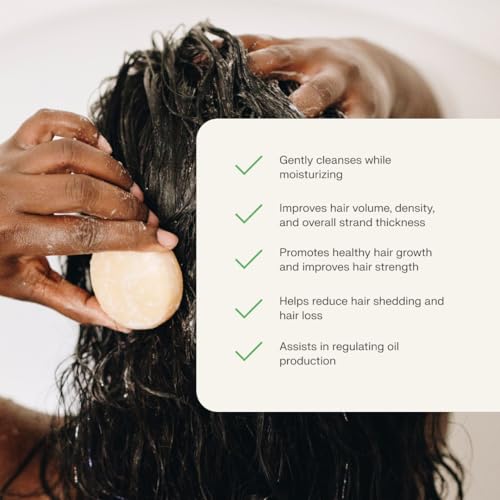 The Earthling Co. Shampoo Bar - Boost Hair Growth, Hydrate & Volumize - Vanilla Coconut, 3 oz