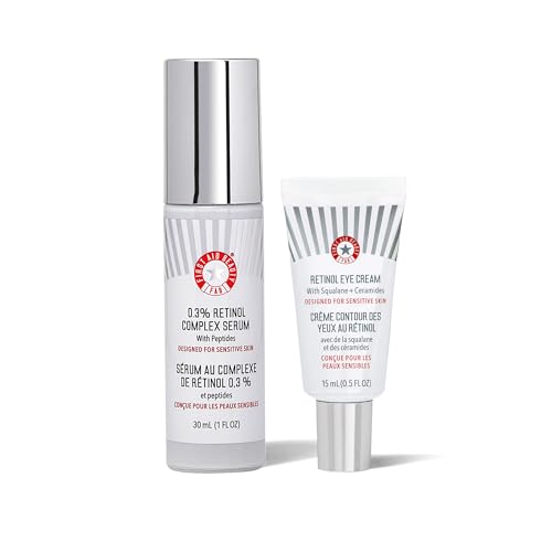 First Aid Beauty Retinol Eye Cream - Reduces Fine Lines & Wrinkles, Vegan, 0.5oz