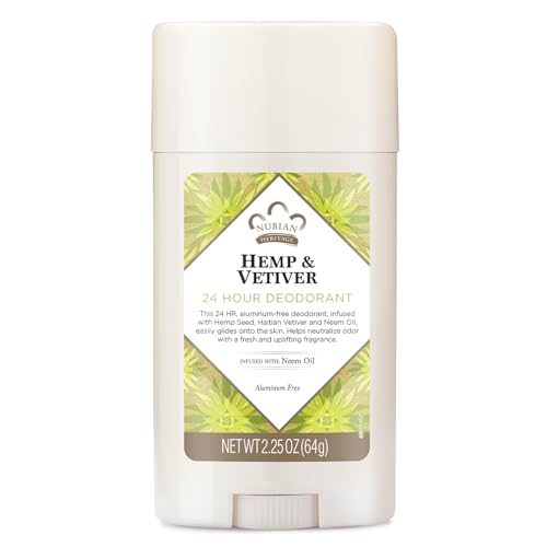 Nubian Heritage Essential Oil Blend Deodorant - 24-Hour Protection, Organic Shea Butter - 2.25 oz