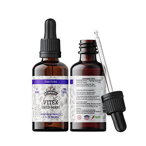 Florida Herbs Vitex Tincture - Supports Female Hormonal Balance, Organic Ingredients - 2 oz