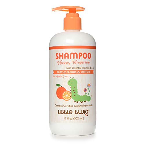 Little Twig Happy Tangerine Shampoo - Gentle Cleansing, Organic Ingredients, Vegan - 17 fl. oz.