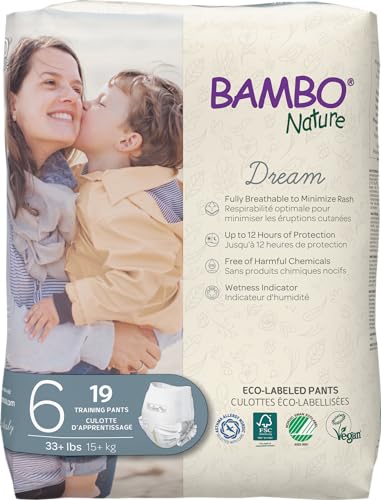 Bambo Nature Diaper - Hypoallergenic, Chlorine-Free, Super-Absorbent, Size 6 (38 Count)