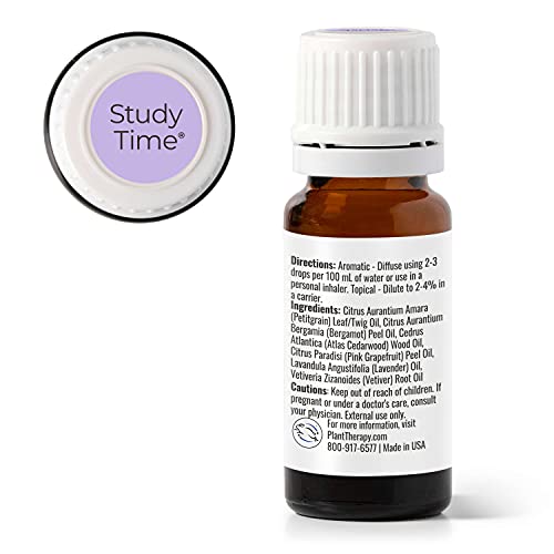 Plant Therapy KidSafe Study Time Essential Oil - Focus & Calm for Kids, 100% Pure - 10 mL