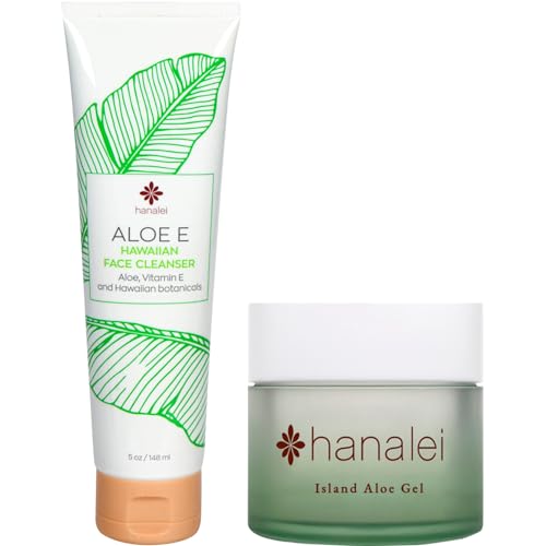 Hanalei Aloe E Face Cleanser - Gentle Makeup Remover, Soothes Redness, Cruelty-Free - 8oz