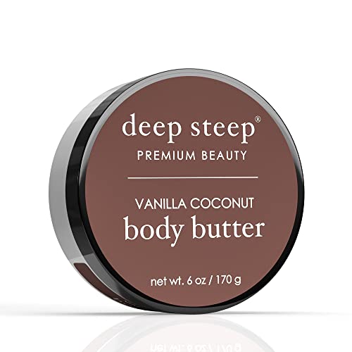 Deep Steep Body Butter - Hydrating Vanilla Coconut, Soothing Aloe Vera, 6oz