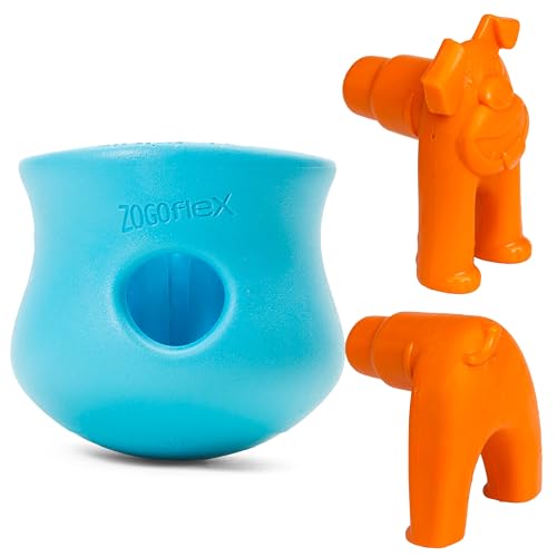 WEST PAW Dog Toy Puzzle - Engaging Treat Dispenser, Durable & Non-Toxic - Aqua Blue, 2 Pack