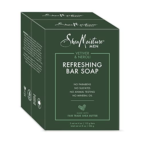 SheaMoisture Men Bar Soap - Vetiver & Neroli, Nourishing Hydration - 4oz, 2-Pack