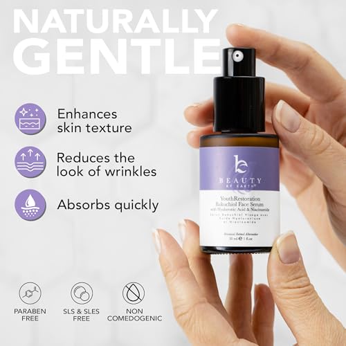 Bakuchiol Face Serum - Plant-Based Retinol Alternative, Reduces Fine Lines, 1.0 oz