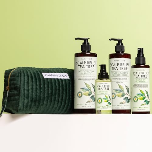Pharm to Table Hair Care Set - Soothes Itchy Scalp, Enhances Hair Vitality - Tea Tree Oil, 4pcs