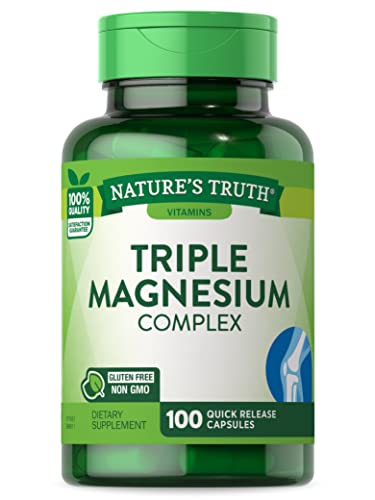 Nature's Truth Magnesium Complex - High-Potency Support, Non-GMO, Gluten-Free - 100 Capsules