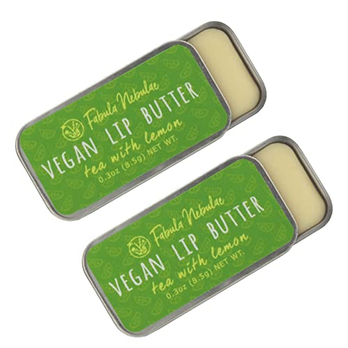 Fabula Nebulae Vegan Lip Butter - Soothe & Moisturize Dry Lips, Organic Ingredients - 2 Pack