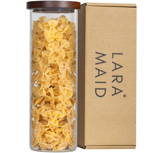 Laramaid Glass Food Storage Jar - Moisture-Sealed, BPA-Free, Minimalist Design - 71oz