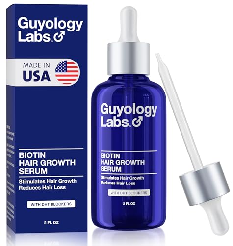 Guyology Labs Hair Growth Serum - DHT Blocker, Thicker & Stronger Hair - 3oz