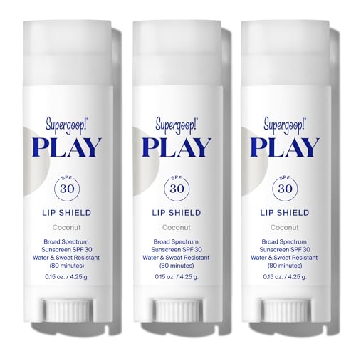 Supergoop! PLAY Lip Shield SPF 30 - Hydrating, Nourishing Protection for Dry Lips - 3 Pack