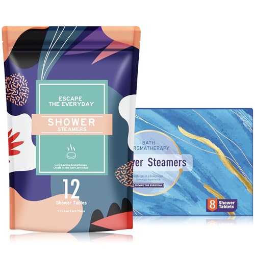 OYEKEEP Shower Steamer Gift Set - 20 Aromatherapy Tablets, All-Natural Essential Oils - Relaxation