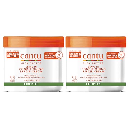 Cantu Leave-In Hair Conditioner - Intense Moisture, Repair & Hydrate - 16oz Pack of 2