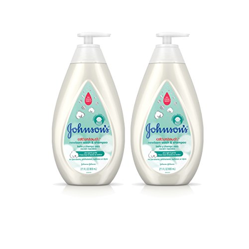 Johnson's CottonTouch Baby Wash & Shampoo - Hypoallergenic, Real Cotton, 2 x 27.1 fl. oz Twin-Pack