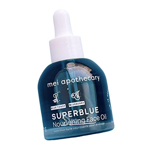 Mei Apothecary Face Oil - Nourishing Blue Tansy & Blueberry, Protects Skin from Stressors - 1oz