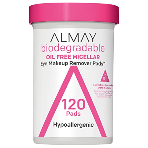 Almay Makeup Remover Pads - Micellar, Hypoallergenic, Fragrance-Free, 120 Count