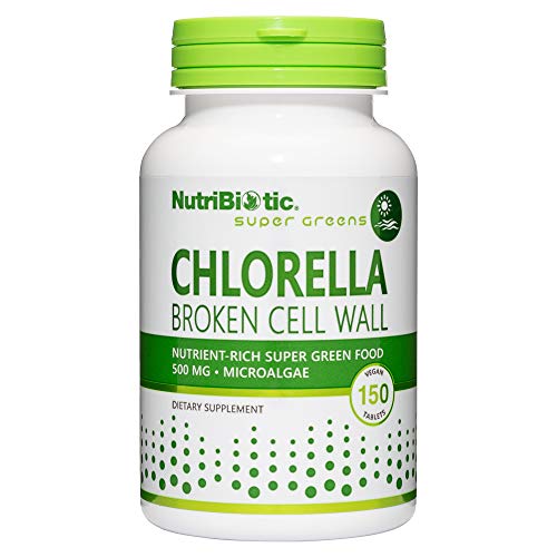 NutriBiotic Chlorella Superfood - Nutrient-Rich Microalgae with Vitamins & Minerals - 150 Tabs