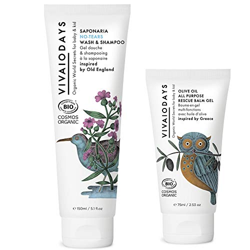 VIVAIODAYS Organic Body Wash & Shampoo Duo - Nourishing, No-Tears, Dermatologist Approved - 200ml