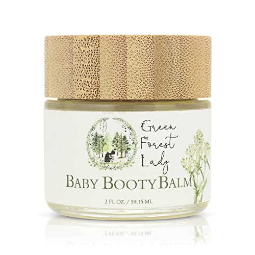 The Green Forest Lady Baby Booty Balm - Soothing Organic Diaper Cream, Pure Ingredients - 2oz