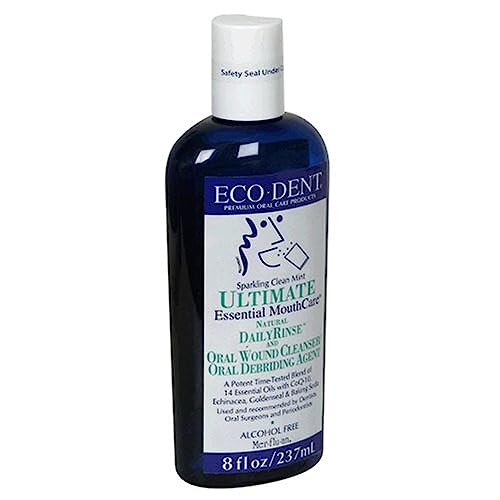 Eco-Dent Mouthwash - Alcohol-Free Daily Rinse, Essential Oil Flavor, 8 fl oz