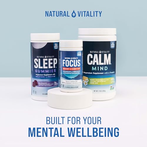 Natural Vitality Focus Nootropic Supplement - Supports Memory & Cognition, Gluten-Free - 60 Capsules