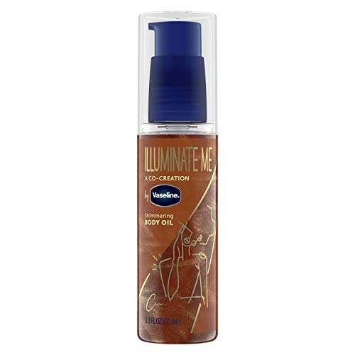 Vaseline Illuminate Me Body Oil - Illuminates Melanin-Rich Skin with Warm Copper Shimmer - 3.3oz