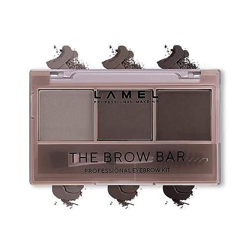 LAMEL Brow Bar Eyebrow Color Palette - Define & Shape, Vegan Ingredients, Long-lasting - 4.5g