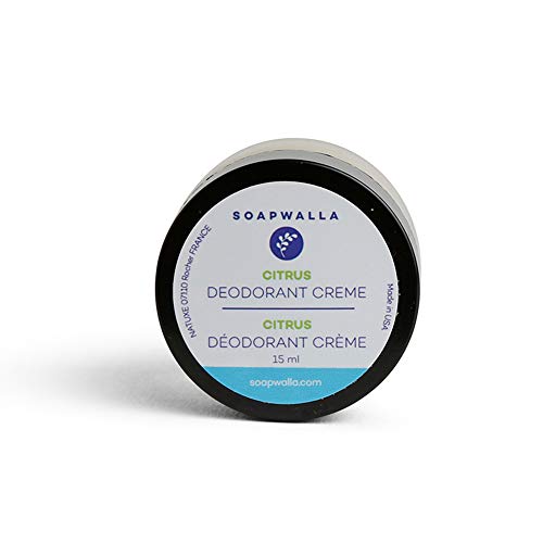 Soapwalla Deodorant Cream - Long-Lasting Citrus Freshness, Vegan & Cruelty-Free - 0.5 oz