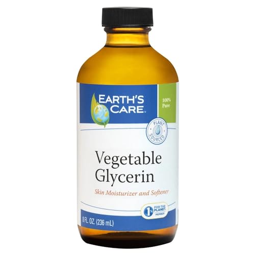 Earth's Care Moisturizer - Hydrating Vegetable Glycerin, 100% Pure, Glass Bottle - 8 FL. OZ.