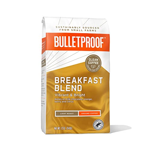 Bulletproof Breakfast Blend Coffee - Vibrant Milk Chocolate & Citrus Notes, 100% Arabica - 12oz