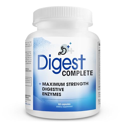 Digest Complete Digestive Enzyme Blend - Supports Digestion, Nutrient Absorption - 60 Capsules