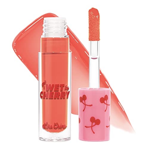 Lime Crime Wet Cherry Lip Gloss - Plumping, Lightweight, Vegan, Cherry Scent - 0.14oz