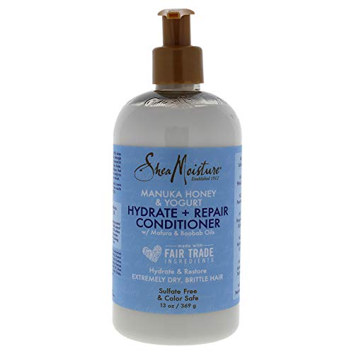 SheaMoisture Conditioner - Deep Moisture & Repair for Damaged Hair, Manuka Honey & Yogurt - 13oz