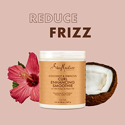 SheaMoisture Curl Enhancing Smoothie Hair Cream - Frizz Control, Softness & Shine - 20oz